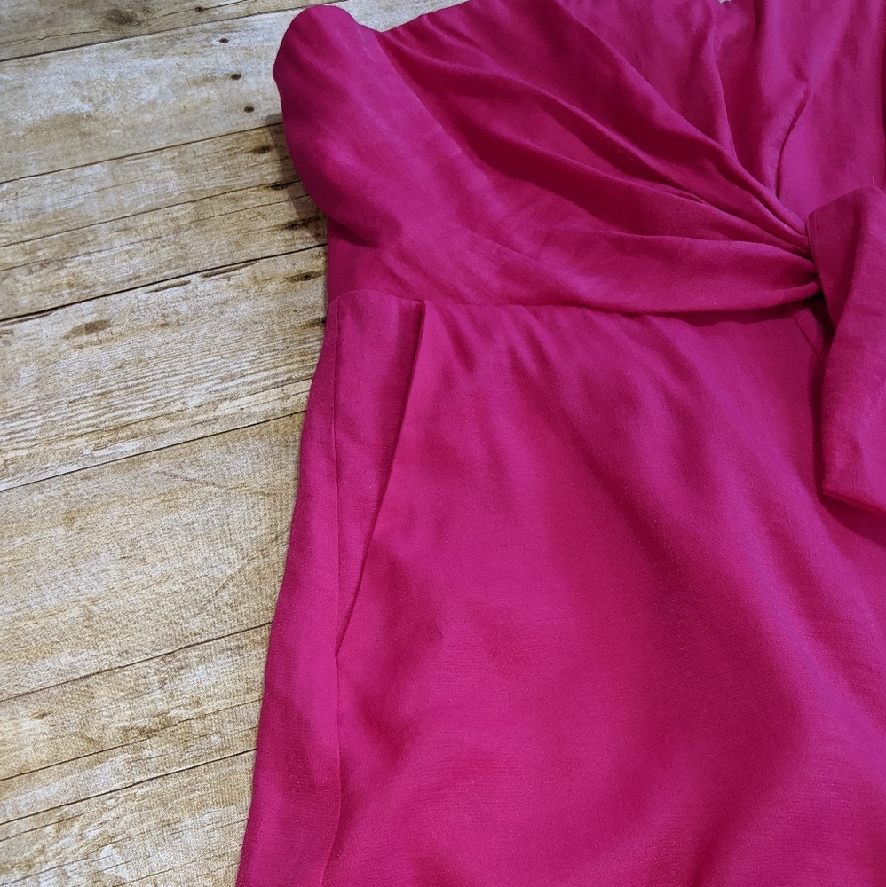 Maeve Hot Pink Strapless Jumpsuit - Picture 7 of 10